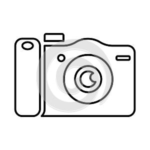DSLR Camera Icon In Outline Style