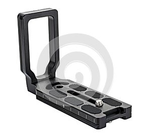 DSLR camera L-bracket for vertical and horizontal switching on quick release tripod head. Panoramic shooting equipment