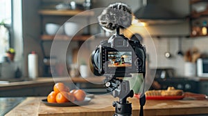 The camera in a kitchen. AI generated