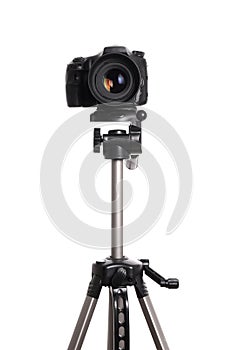 DSLR camera on tripod