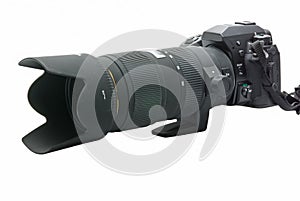 DSLR camera with zoom lens