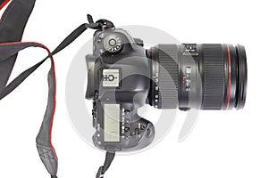 DSLR camre in white background