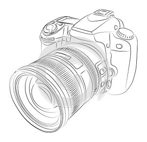 DSLR with lens photo