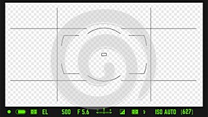 DSLR photo camera realistic overlay
