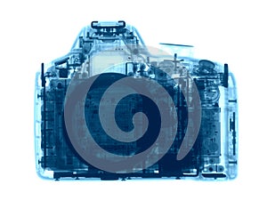 DSLR photo camera under the X-rays