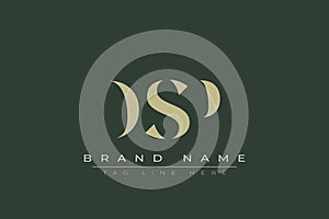 DSP abstract letter logo design