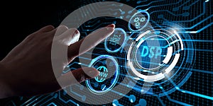 DSP - Demand Side Platform. Business, Technology, Internet and network concept
