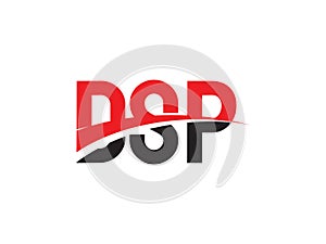 DSP Letter Initial Logo Design Vector Illustration