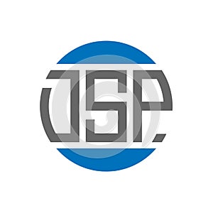 DSP letter logo design on white background. DSP creative initials circle logo concept.