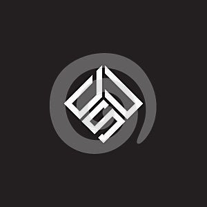 DSU letter logo design on black background. DSU creative initials letter logo concept. DSU letter design