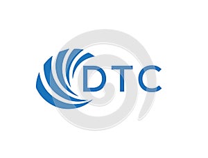 DTC letter logo design on white background. DTC creative circle letter logo concept.