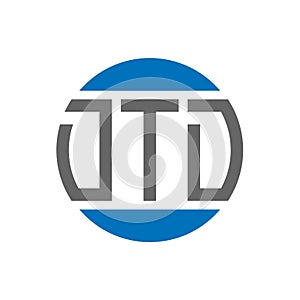DTD letter logo design on white background. DTD creative initials circle logo concept.