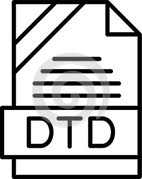 DTD Outline Vector Icon