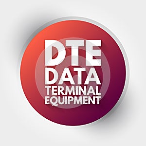 DTE - Data Terminal Equipment acronym, technology concept background photo