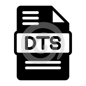 Dts Audio File Format Icon. Flat Style Design, File Type icons symbol. Vector Illustration