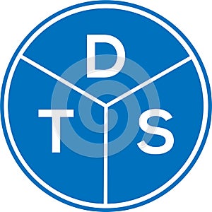 DTS letter logo design on white background. DTS creative circle letter logo concept. DTS letter design