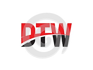 DTW Letter Initial Logo Design Vector Illustration