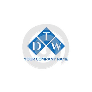 DTW letter logo design on white background. DTW creative initials letter logo concept. DTW letter design