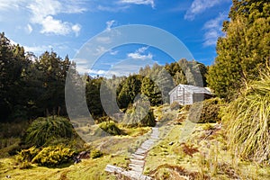 Du Cain Hut in Tasmania Australia photo