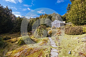 Du Cain Hut in Tasmania Australia photo