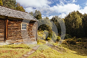 Du Cain Hut in Tasmania Australia photo