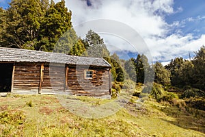 Du Cain Hut in Tasmania Australia photo