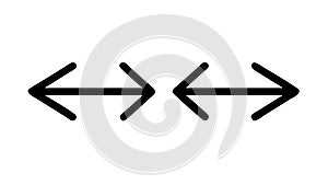 Dual Directional Arrows Icon Vector. Exchange and Communication, vector design Generative AI