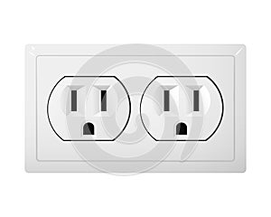 Dual electrical socket Type B. Receptacle from Canada.