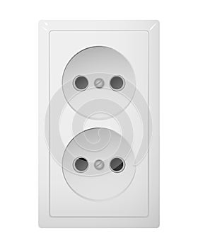 Dual electrical socket Type C. Receptacle from South America.