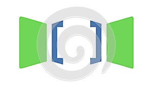 Dual Monitors Computer Setup Icon Flat Design Vector, vector design Generative AI