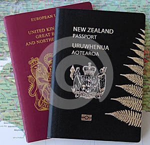 Dual nationality: NZ and UK passports photo