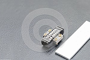 Dual roller compact linear guide for high load performance and rigidity accuracy position movement on table with copy space