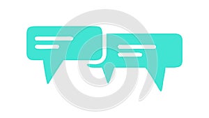 Dual Speech Bubbles for Communication, vector design Generative AI