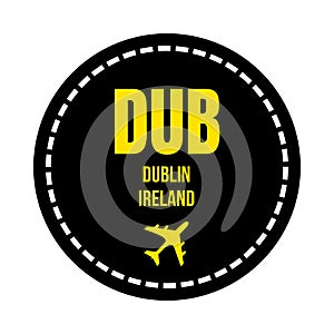 DUB Dublin airport symbol icon