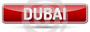 DUBAI - Abstract beautiful button with text.