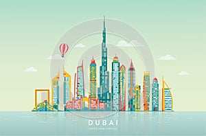 Dubai abstract skyline