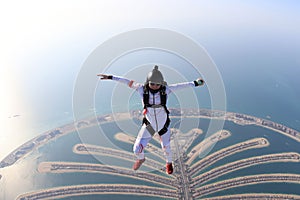 Dubai.Adrenalin flying in Skydive Dubai.