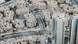 Dubai aerial view. City surveillance