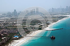 Dubai Beach Aerial View