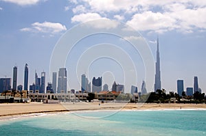 Dubai beach and skyline