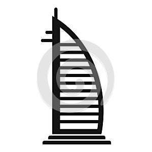 Dubai Burj Al Arab icon, simple style