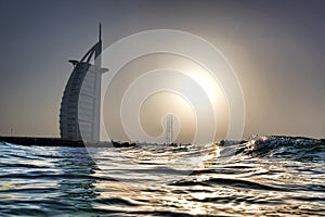 Dubai with Burj Al Arab is a luxury 5 star hotel, United Arab Emirates