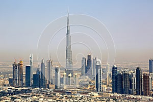 Dubai Burj Khalifa Downtown aerial view photography