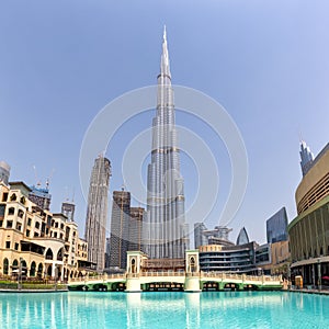 Dubai Burj Khalifa Kalifa skyscraper building skyline architecture mall in United Arab Emirates photo