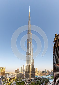 Dubai Burj Khalifa Kalifa skyscraper building skyline architecture in United Arab Emirates