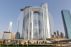 Dubai Burj Khalifa Kalifa skyscraper building skyline architecture in United Arab Emirates