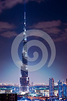 Dubai. Burj Khalifa. Night view