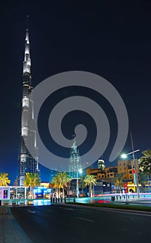 Dubai, Burj Khalifa, Night view