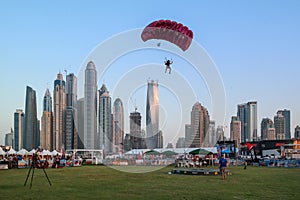 Dubai city fun parachuting activities, Tourist attractions at Dubai Marina