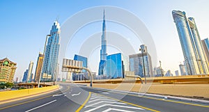 Dubai city skyline, UAE